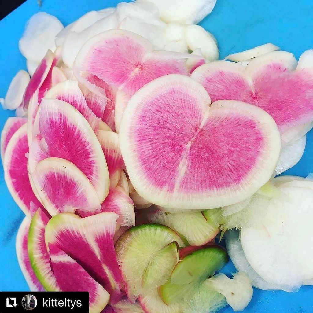 A day late for Valentine's Day, but these watermelon radishes were donated for our Local Lunch at the Ballarat Loca…