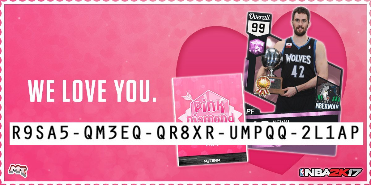 Troydan on Twitter: "NBA 2K17 Pink Diamond Kevin Love Locker Code ... Troydan on Twitter: "NBA 2K17 Pink Diamond Kevin Love Locker Code ...