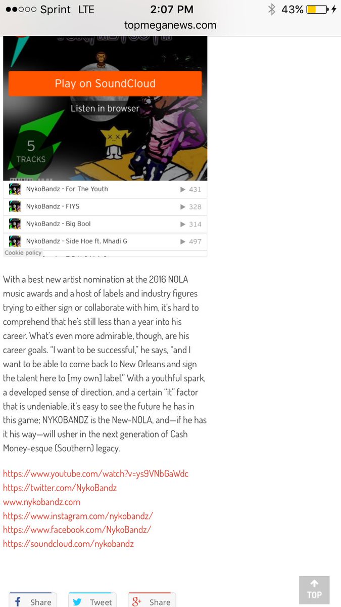 NykoBandz's tweet photo. SHOUT OUT @TopMegaNewz FOR THE WRITE UP ON THE EP AND A DOPE INTERVIEW AS WELL 💪🏾🔥🔥 The #ForTheYouth WAY 💥 https://t.co/HC6dcwM0kk