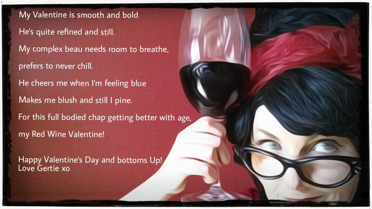 louisaokeane's tweet photo. Red Wine Valentine! #RedWineValentine #valentines #valentinesday2017 #gertiesgonnagetcha #RedWine #niagara #winelover #missgertrude https://t.co/qn9qbl6Z4F