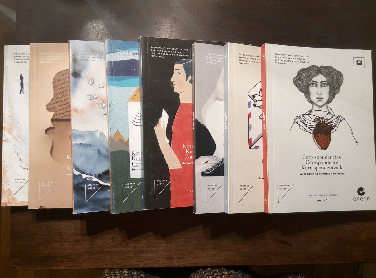 Sara_Morante's tweet photo. #ChejovVersusShakespeare de #DSS2016 con mi colaboración en la cubierta de la correspondencia entre Luisa Etxenike y Mircea Cartarescu. https://t.co/EW3CKVOZi8
