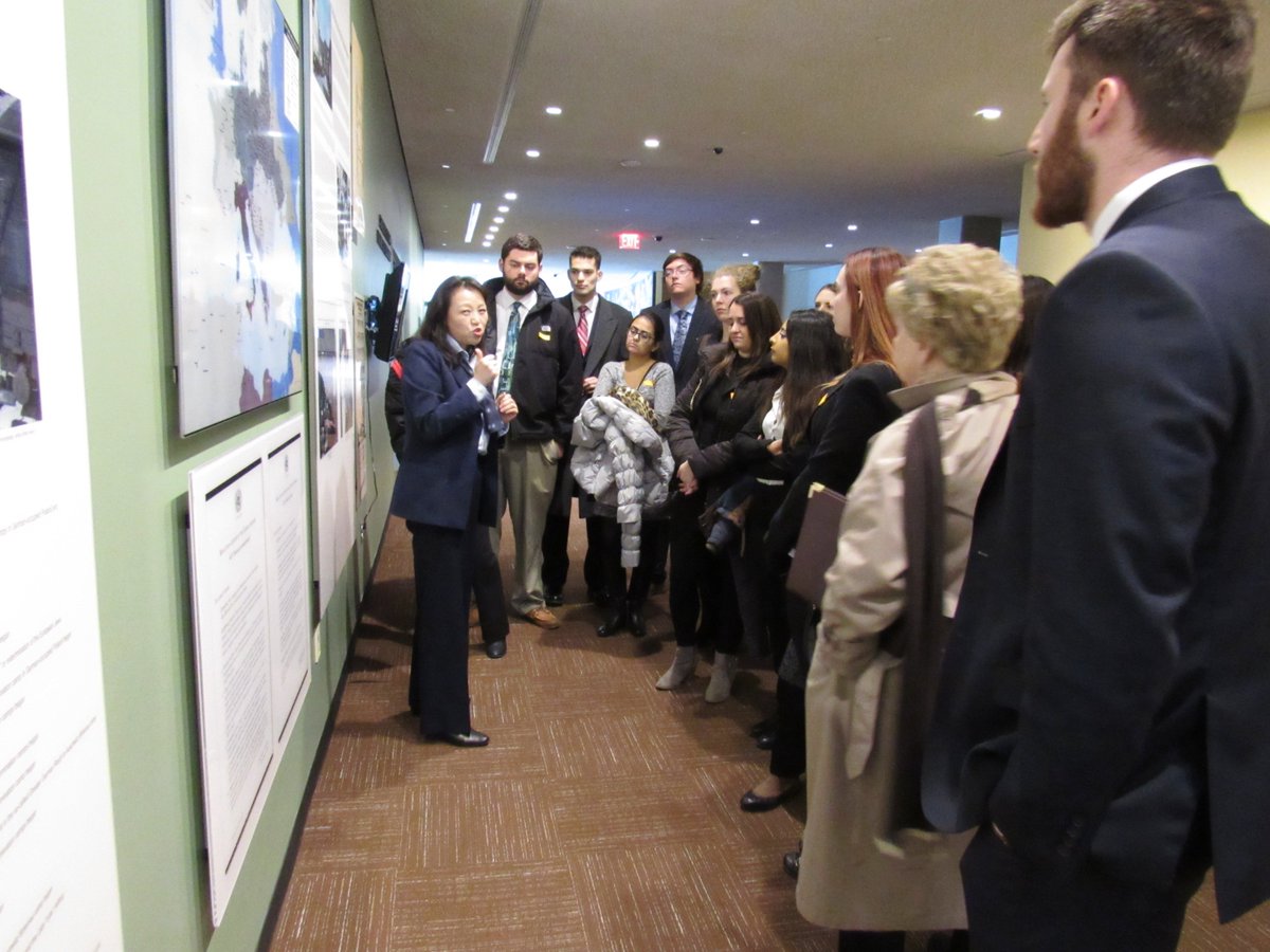 FDUHospitality's tweet photo. Thank you United Nations Visitor Center in #NYC for a great behind the scenes tour for @FDUHospitality &amp; lunch in the Delegates Dining Room! https://t.co/lTujcLWb5s