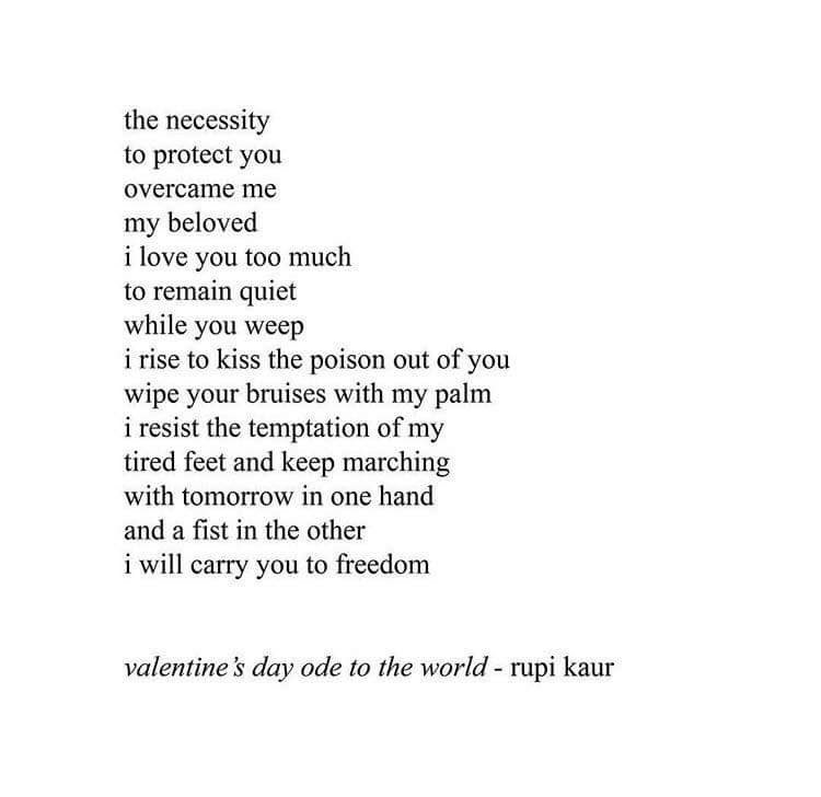womensmarch's tweet image. This is #RevolutionaryLove. We will carry each other to freedom. Than you to @rupikaur_ for these beautiful words. #WhyIResist