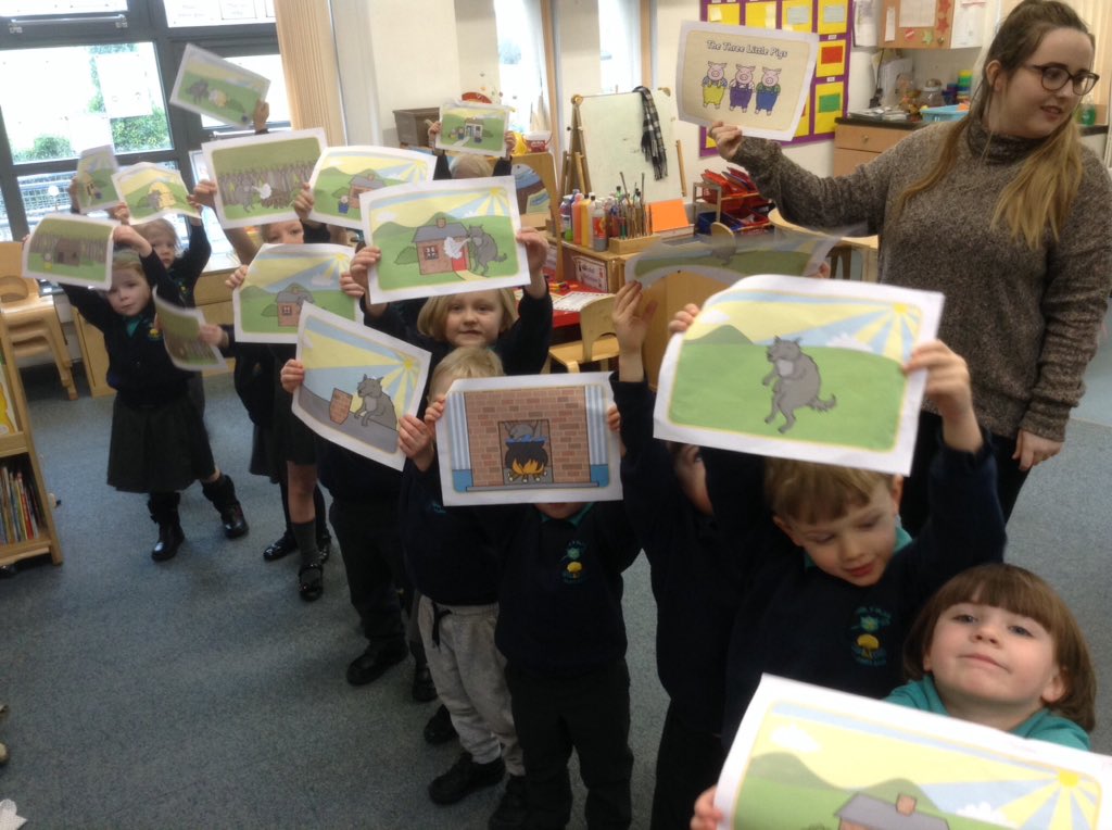 Stori y 3 mochyn bach, the 3 little pigs👌