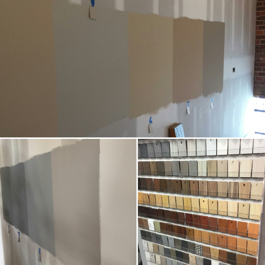 Decisions, decisions! But all of these decisions mean we're that much closer to moving in! #progress #renovation #papercoproject #claytonnc