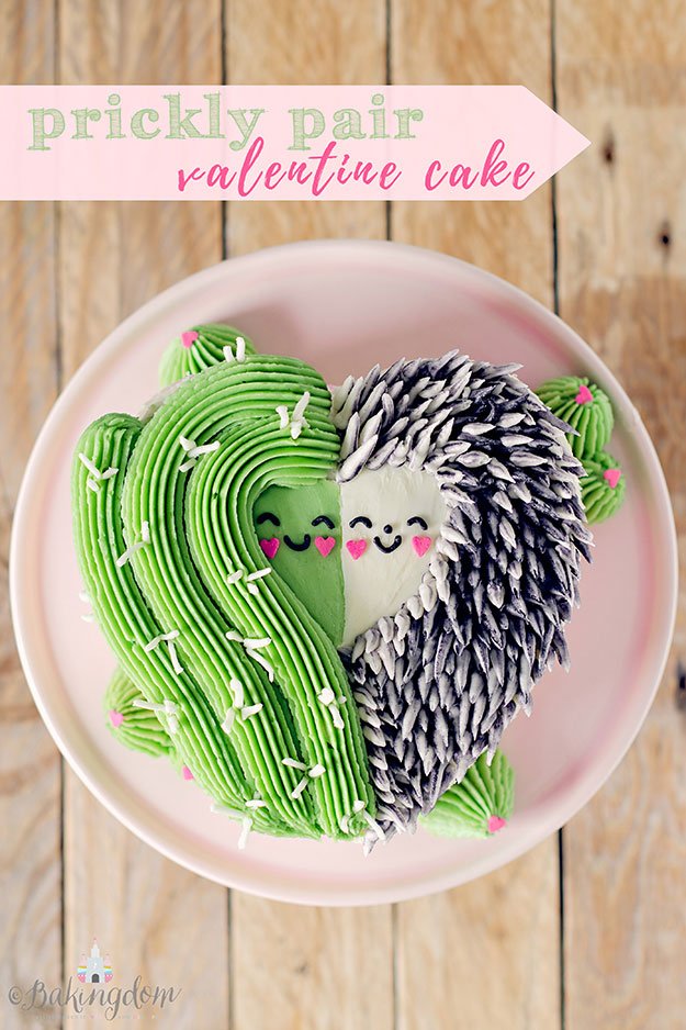 Happy Valentine's Day from me and this sweet, prickly pair! ;) 

Cactus and Hedgehog Valentine Cake - bakingdom.com/2017/02/prickl…