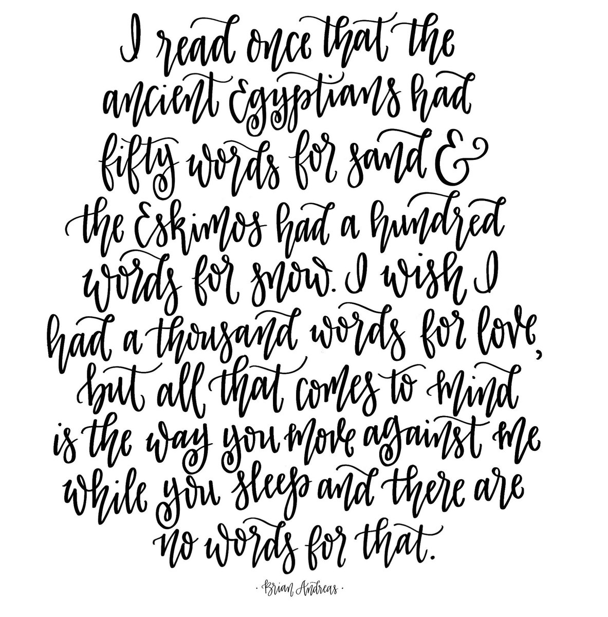 TheAdkInk's tweet photo. My all-time favorite quote about love by writer/artist extraordinaire @brianandreas. Lettering by The Adirondack Ink. 🖋 https://t.co/QD1f7qoPcT