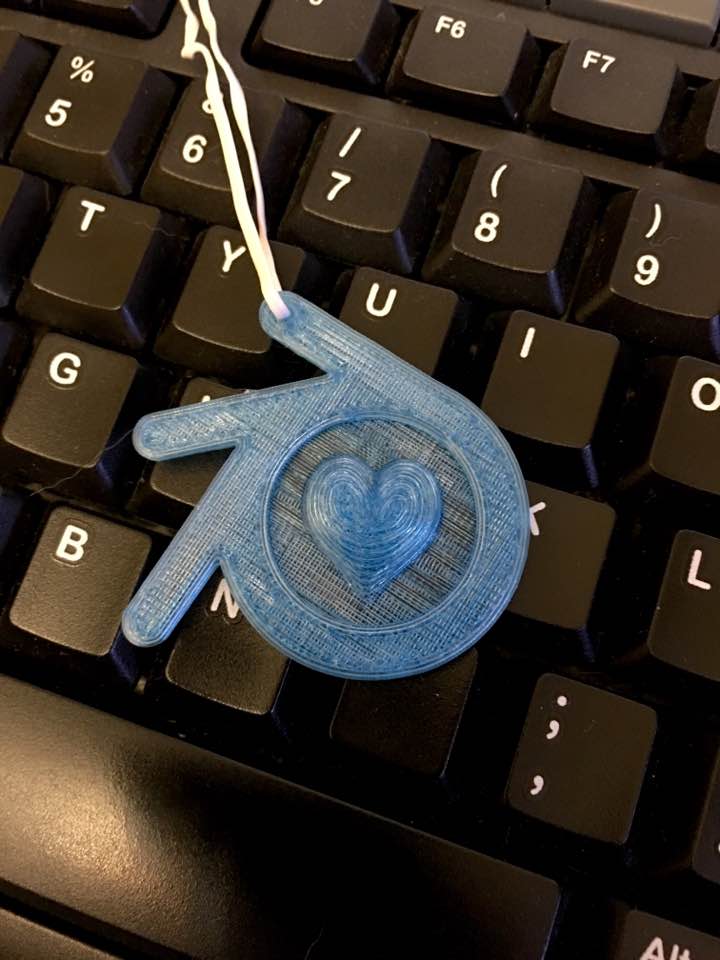 Mary_Shan_'s tweet photo. #blender is #love ! made with #3dprinter #davincimini #keychan :D https://t.co/ikVwST4lUz