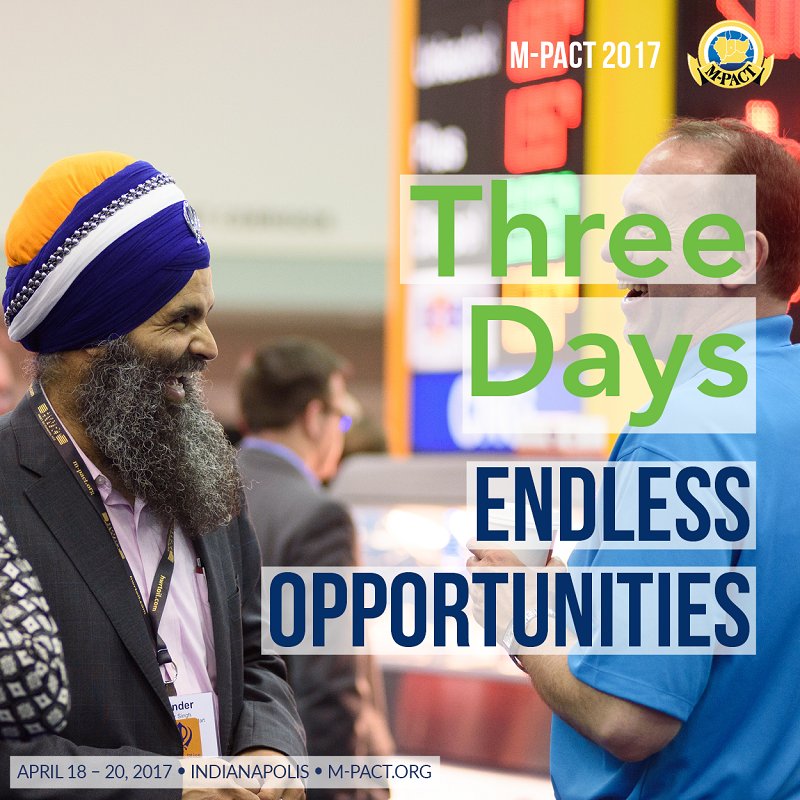 MPACTTradeshow's tweet photo. Three days, endless opportunities. How will you #MakeAnMPACT when we return to Indy, April 18-20, 2017? https://t.co/8UohC3JNRq https://t.co/PCIYTzhyk8