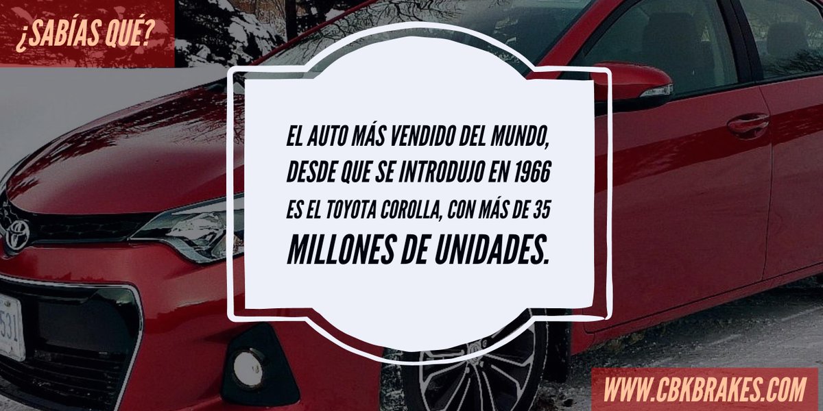 CbkBrakes's tweet photo. #CuriosidadesCBK ¿Cuál es el #auto más vendido en el #mundo?
Síguenos: @CbkBrakes #pastilladefrenos #breakpads #frenos #curiosidades https://t.co/st6tnagNHv