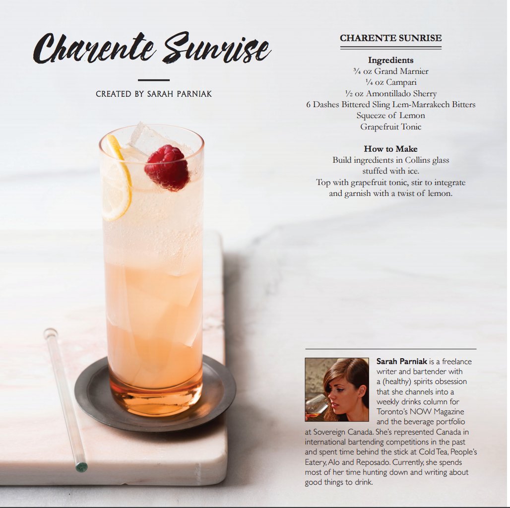 Toronto's Sarah Parniak presents her "Charente Sunrise" inspired by Grand Marnier &amp; Bittered Sling Bitters. Recipe: 📸 #LeGrandSling