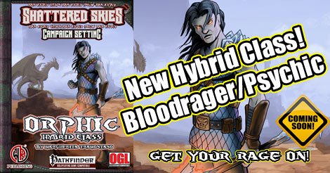 WAYPublishing's tweet photo. Coming Soon! New Hybrid Class by Margherita Tramontano: Orphic. A Bloodrager Psychic. #pathfinder #d20 #dungeonsanddragons @knowdirection https://t.co/vo5DcZJKjf