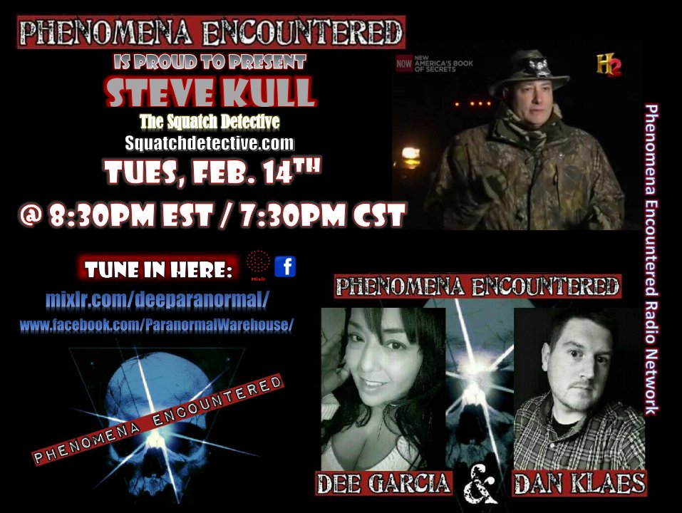 BobbiannM's tweet photo. Hey hey hey Its #PhenomenaEncountered Tuesday with @DeeParanormal @danklaes tonight with Steve Kull 830Est 730C tune in #mixler https://t.co/F8HDpv14Mv
