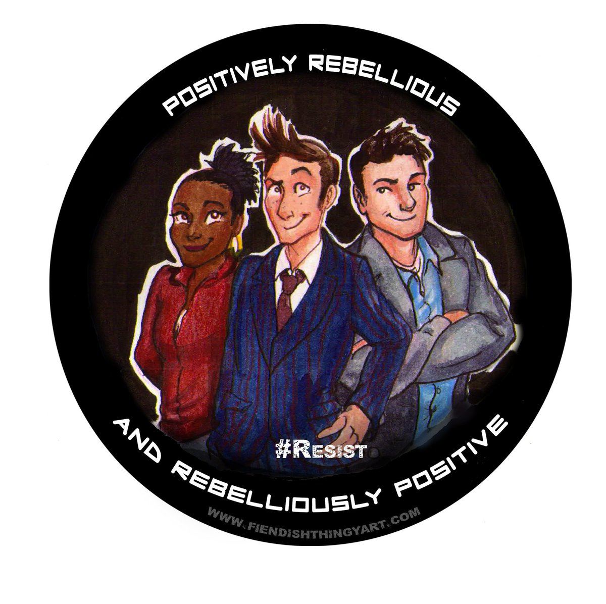 HarrisonWebbArt's tweet photo. Here is one more #FandomResistance, just in time for #Gally1! #DoctorWho #TenthDoctor #MarthaJones #JackHarkness #resist https://t.co/h3CBvF5MVK