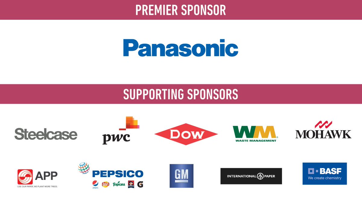 Big thanks to our #greenbiz17 sponsors including premier sponsor <a href="/panasonic/">Panasonic</a>