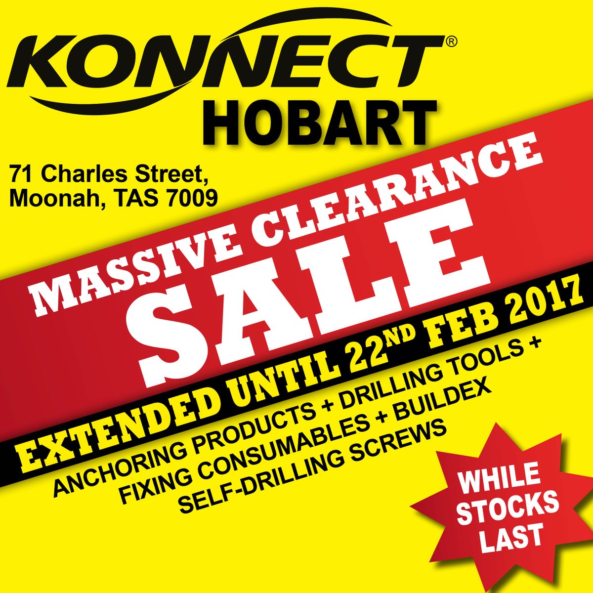 KonnectFS's tweet photo. We're feeling generous down at Konnect Hobart, so we've extended our sale for a week! 😯 https://t.co/9jPJnchyMO