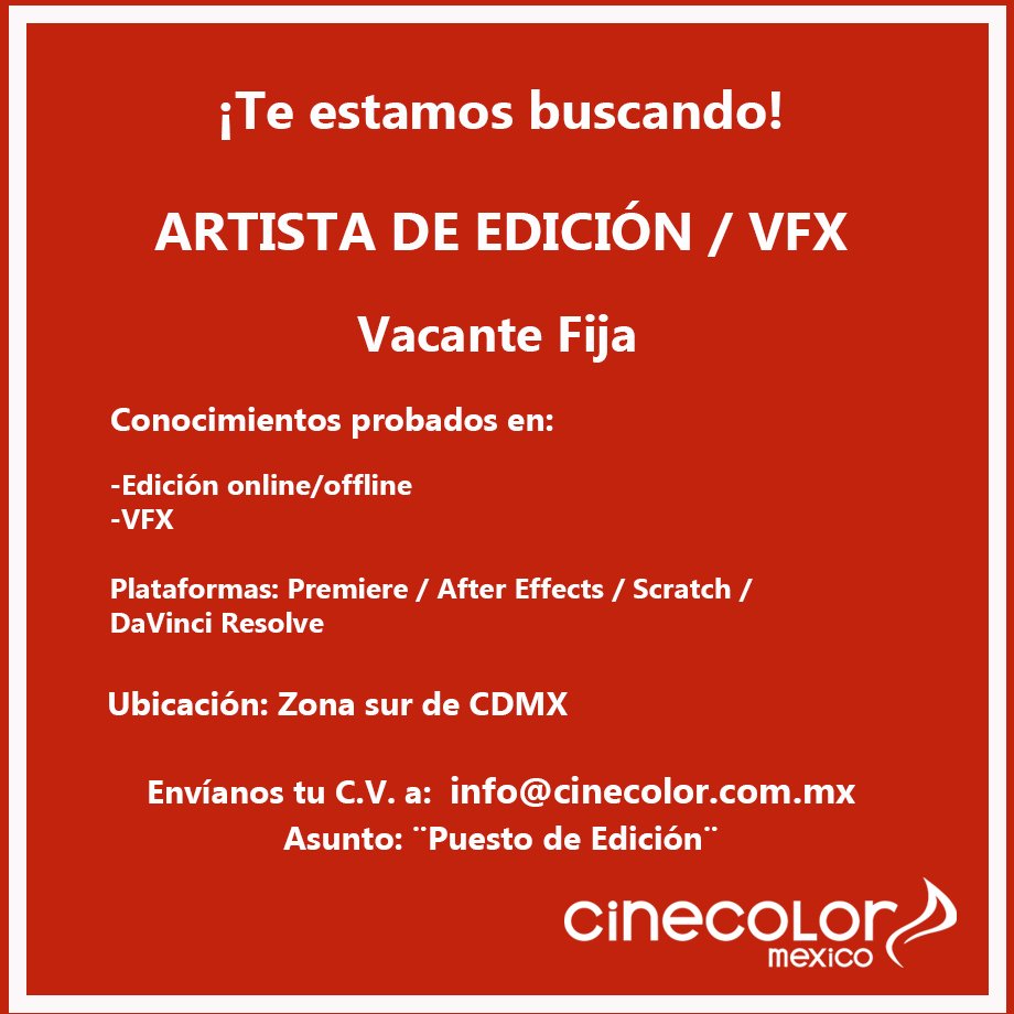Cinecolor México te está buscando!