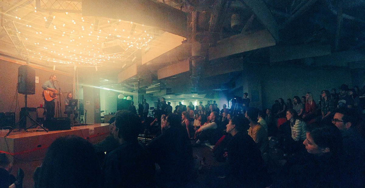 eventbrite's tweet photo. Well, that was cool. Thanks to @SofarSounds for stopping by the Briteland last night! 🤘#sofarsoundssf #sofarsounds https://t.co/MOqidX4PaD