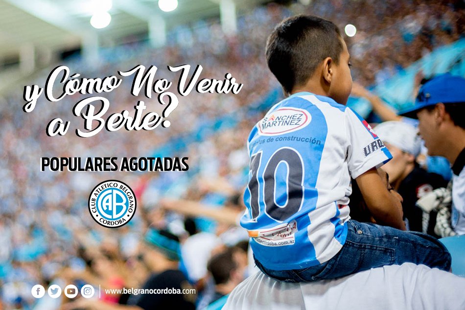Belgrano's tweet photo. AHORA 👍 ¡#PopularesAgotadas en #Belgrano!👉https://t.co/7VJ79WjJnr
#YCómoNoVenirABerte? 💙
Somos así: #IncondicionalesABelgrano! https://t.co/8rl4lRDNbl