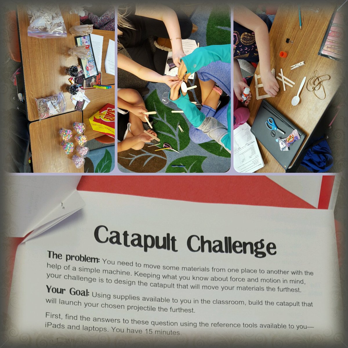 STEM catapult challenge. Fun way to spend Valentine's Day with 5th graders! @CJMUSD <a href="/jseroadrunners/">John Swett Elementary</a> <a href="/MJHSBullpups/">MJHS</a>