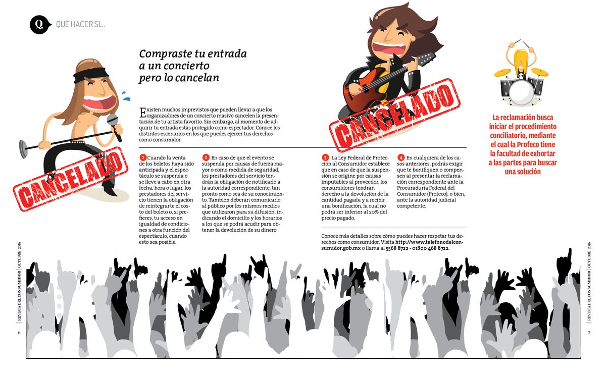 Profeco's tweet photo. Qué hacer si… compraste boletos para un concierto, pero lo cancelan https://t.co/FTeQquX0Zu