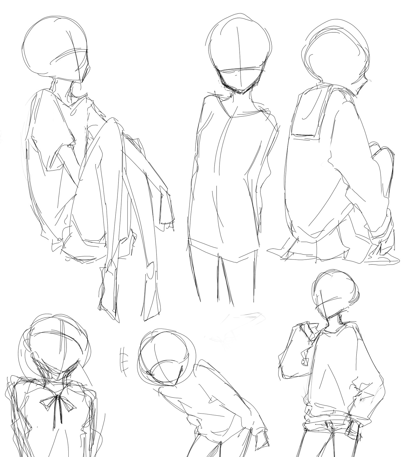 Female poses study by itsabrams on DeviantArt