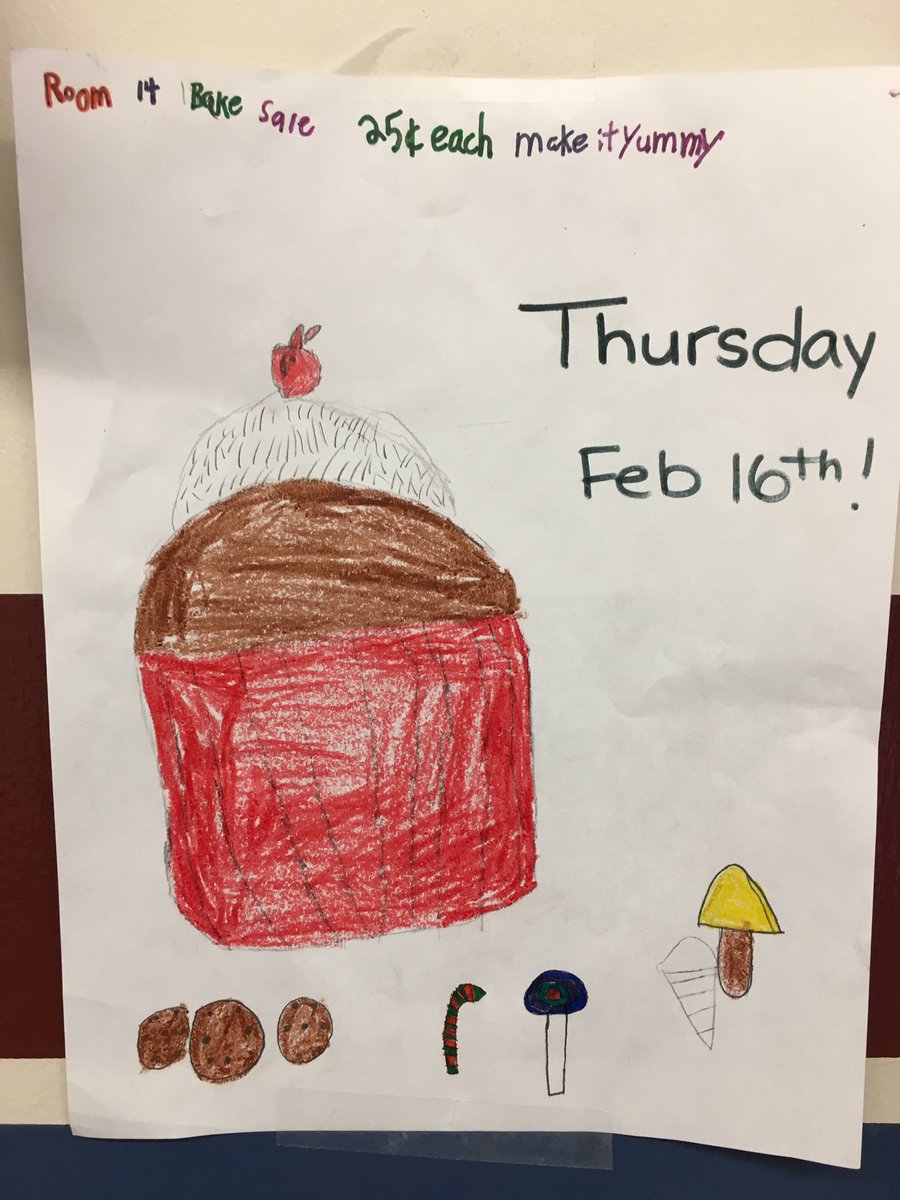 Grade 2s are having a Bake sale this Thursday February 16th! Don't forget your quarters!!! <a href="/HarrowHawksWSD/">Harrow Hawks WSD</a>