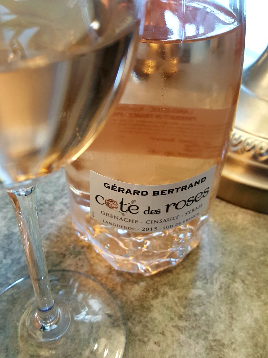 TylerOnWine's tweet photo. Perfect #wine on #valentinesday Cote des roses from @GBvins - very unique rose base  bottle too =)  #WWCCanada https://t.co/CCnBbUdoC7