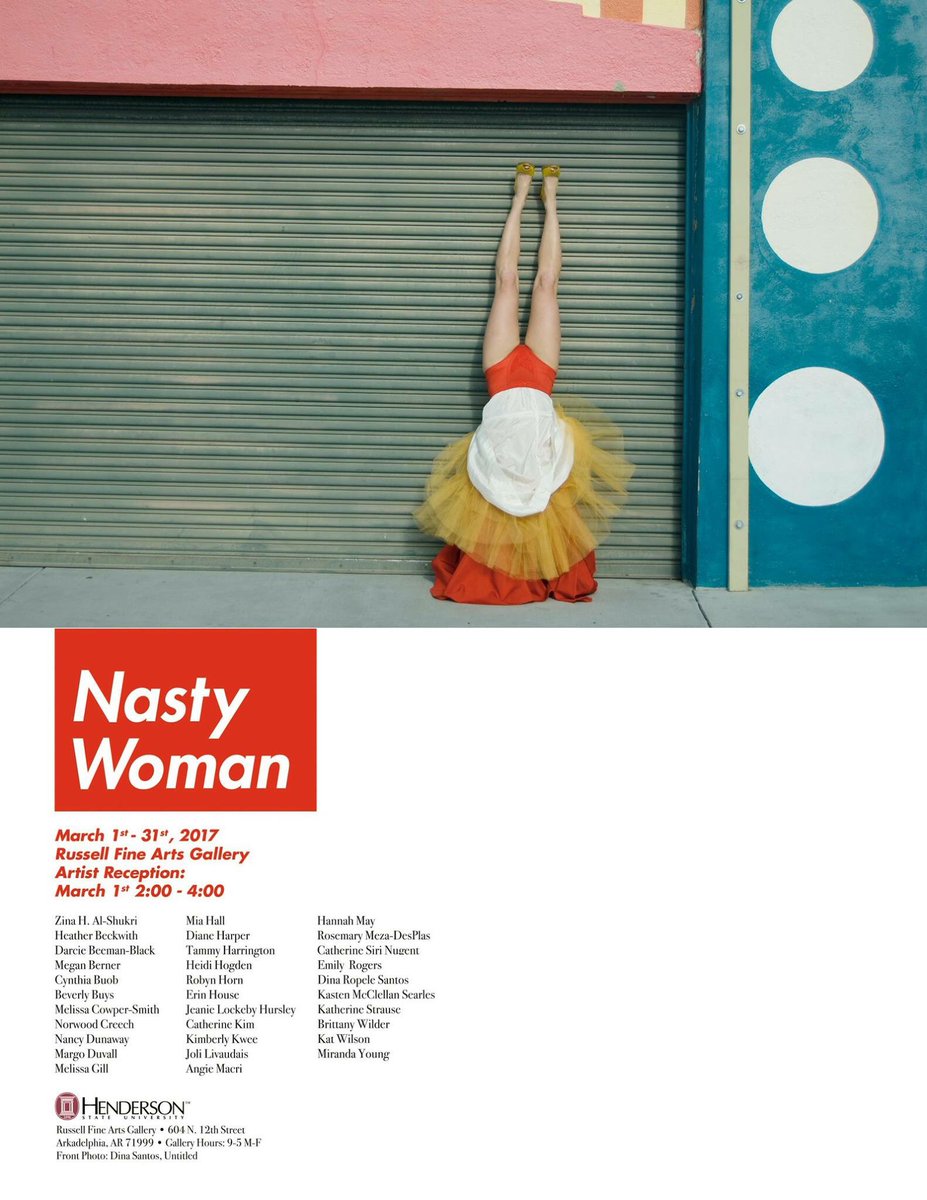 TheVelek's tweet photo. Congrats to my not nasty woman for being accepted into this cool group exhibition! https://t.co/33i5zQ520v