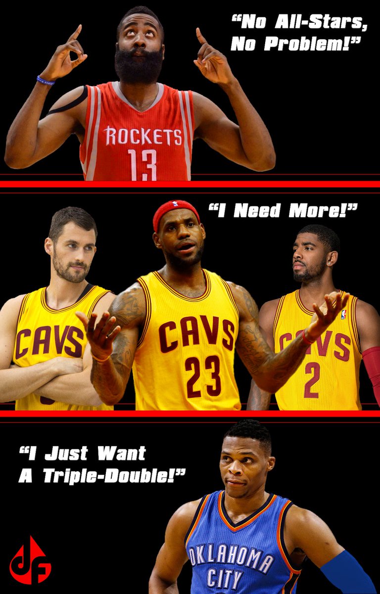 DropFade's tweet image. #NBA #MVP Mentalities? You tell us...

#JamesHarden  #LeBronJames #RussellWestbrook