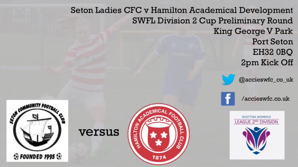 accieswfc's tweet photo. Sunday: @SetonCFC v Accies Dev #swfl2cup #accies https://t.co/p0DJ0bJVxM