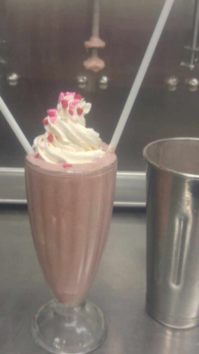 Happy Valentine's Day 

Serving milkshakes made for two at Kenaston 💕