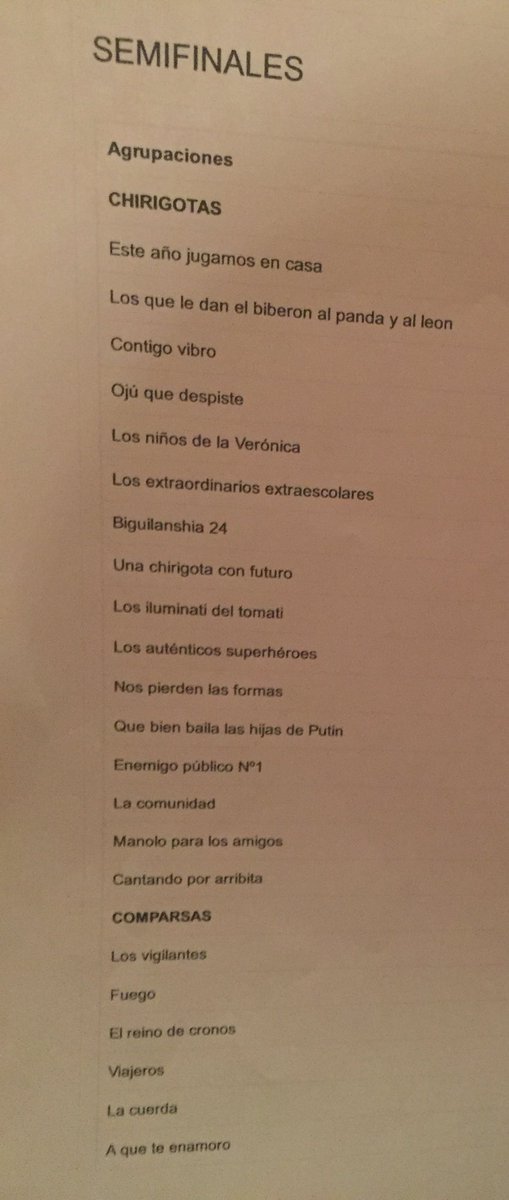 CordobaCalifato's tweet image. Estas son las agrupaciones qué pasan el corte!! Enhorabuena a todas ellas, nos vemos el viernes! #CoaCor