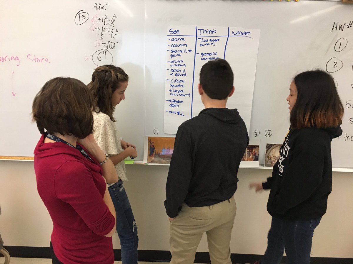 Jeff_Evancho's tweet photo. Amazing day in Mrs. Hanna's class thinking like a mathematician S/T/W through four works of art understanding geometry @QuakerValleyMS https://t.co/ulXFzwBwE9