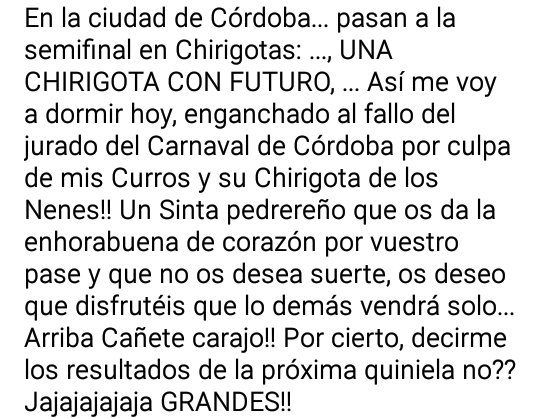 <a href="/pakito11s/">Francisco José Luque</a> <a href="/juanca3_0/">Juan Carlos Lopez</a> <a href="/chirigdlosnenes/">Los Escarchaos</a> #UnaChirigotaConFuturo