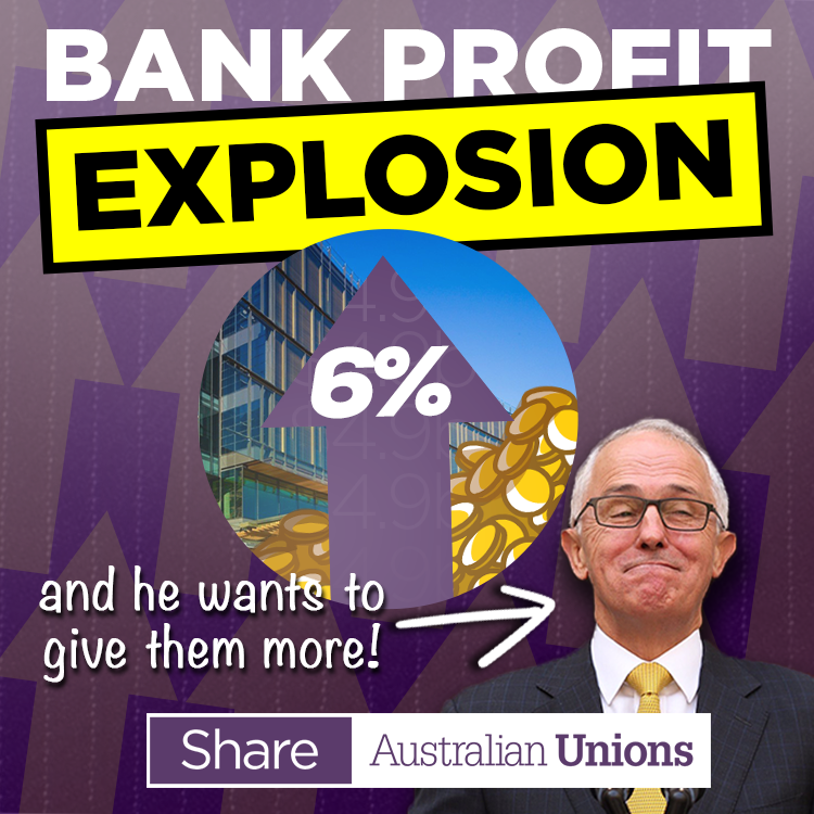Today <a href="/CommBank/">CommBank</a> posted $4.85b half yr profit. That could fund 30,000 teachers+nurses. RT if you think they DON'T need a huge tax cut #auspol