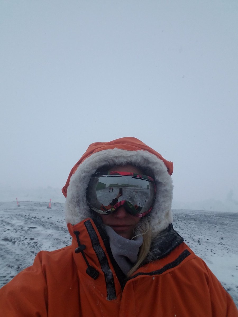 ashlancousteau's tweet photo. Best #selfie ever.  In #Antarctica  whiteout next to the Ross Sea w/reflection of #ScottBase in my googles before my @TEDx talk @electric https://t.co/KC1YevxZfo