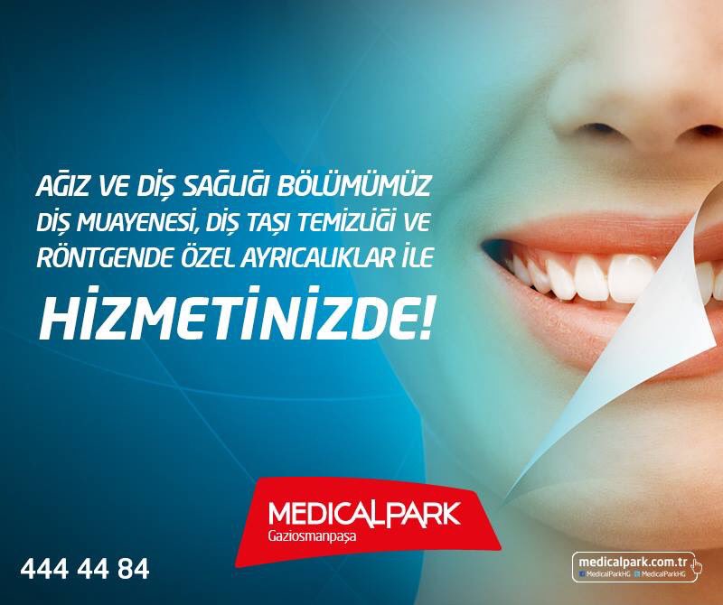 MedicalParkGOP's tweet photo. Ağız ve Diş Sağlığı Bölümümüzde Diş Muayenesi, Diş Taşı Temizliği ve Röntgende Özel Ayrıcalıkları ile Hizmetinizdeyiz! #medicalpark https://t.co/OGuDS5cAS8