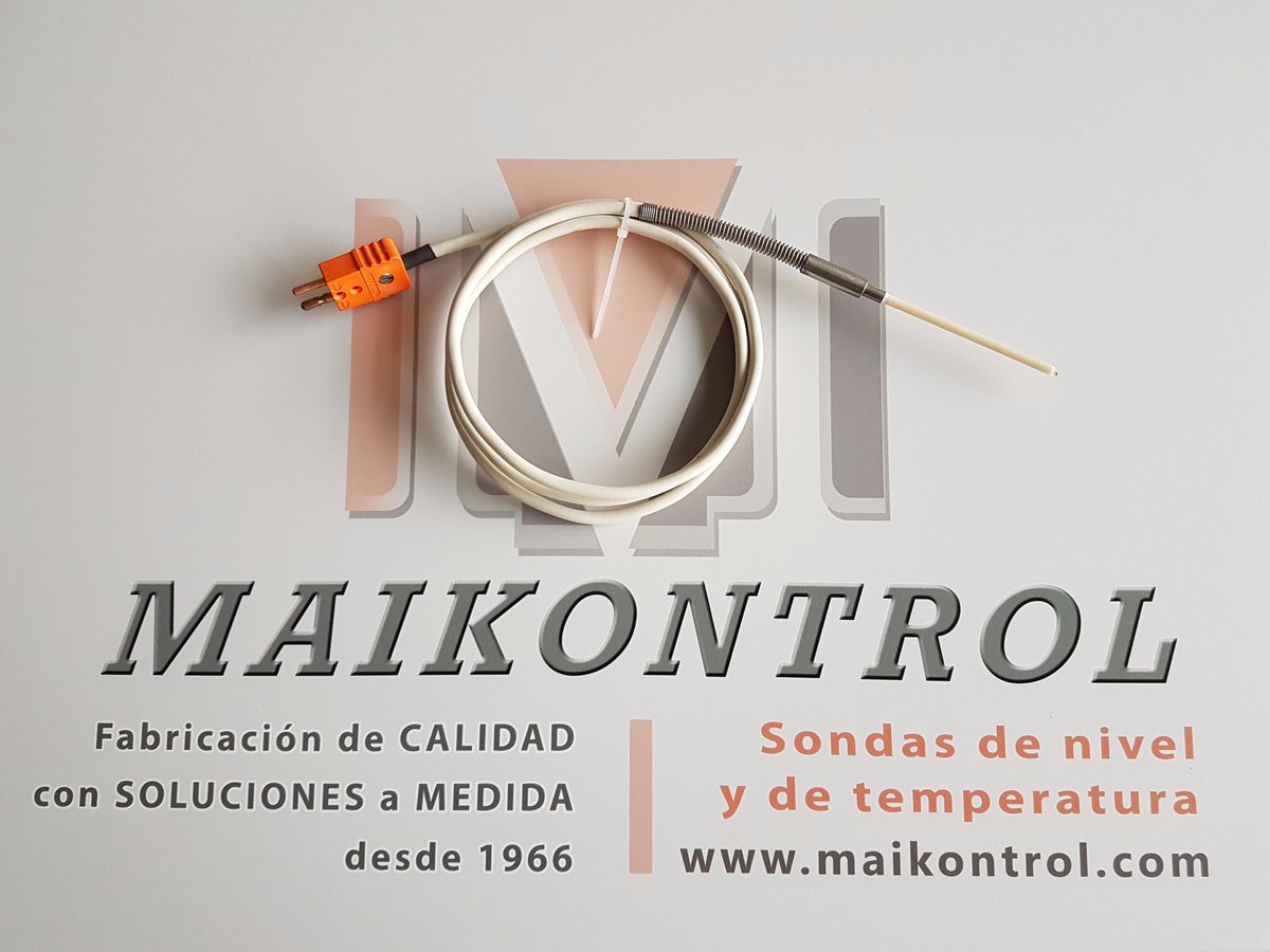 Maikontrol's tweet photo. #Termopar tipo S, clase 1, respuesta rápida #conector #compensado Serie MD01. Alta #temperatura +50 años fabricando a medida. https://t.co/3dSPh61RGU