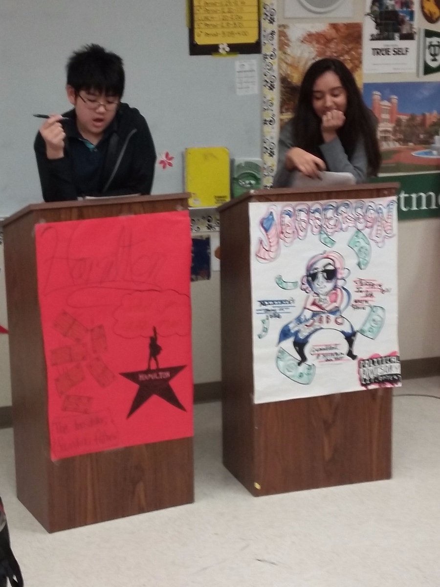 TeachReachLead's tweet photo. Hamilton vs Jefferson Debates, Original Songs and Propaganda Posters ! Oh my! https://t.co/KRjqYexqy2