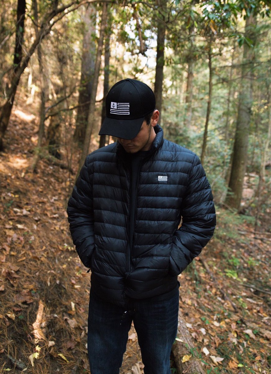 SStandardCo's tweet image. Retweet for your chance to win one of our Black Down Jackets with a Black Long Sleeve Tee and the Original Mesh Hat! Winner selected 2/15.