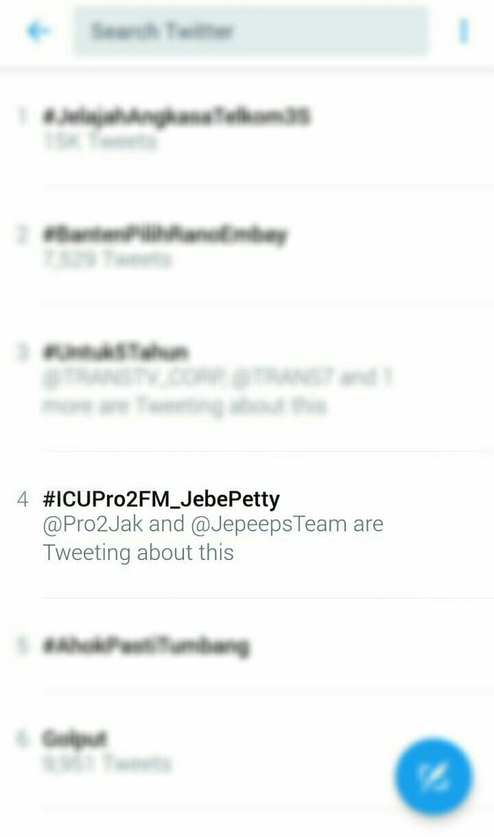 #SonyBuzz #ICUPro2FM_JebePetty jadi trending topic #4 🙌🙌

<a href="/JEPEofficial/">JeBe & Petty</a> @Pro2Jak