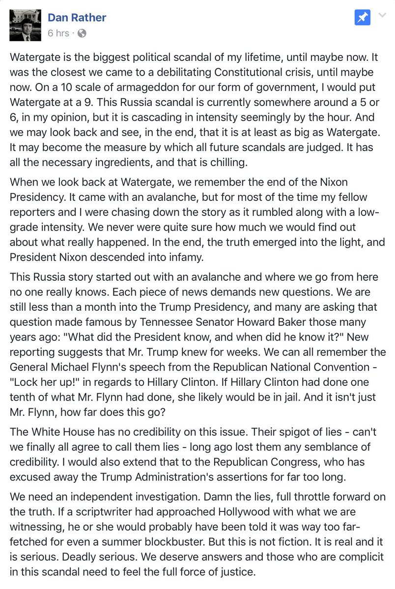 MDScramble's tweet image. Dan Rather: Next Best Thing To Watergate marylandscramble.com/2017/02/14/dan…