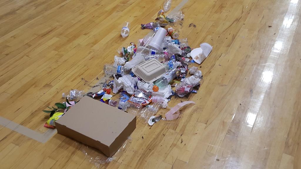 broncodad's tweet image. After 24 years cleaning up after basketball games, it still amazes me that the dirtiest bleacher section is always the parents section