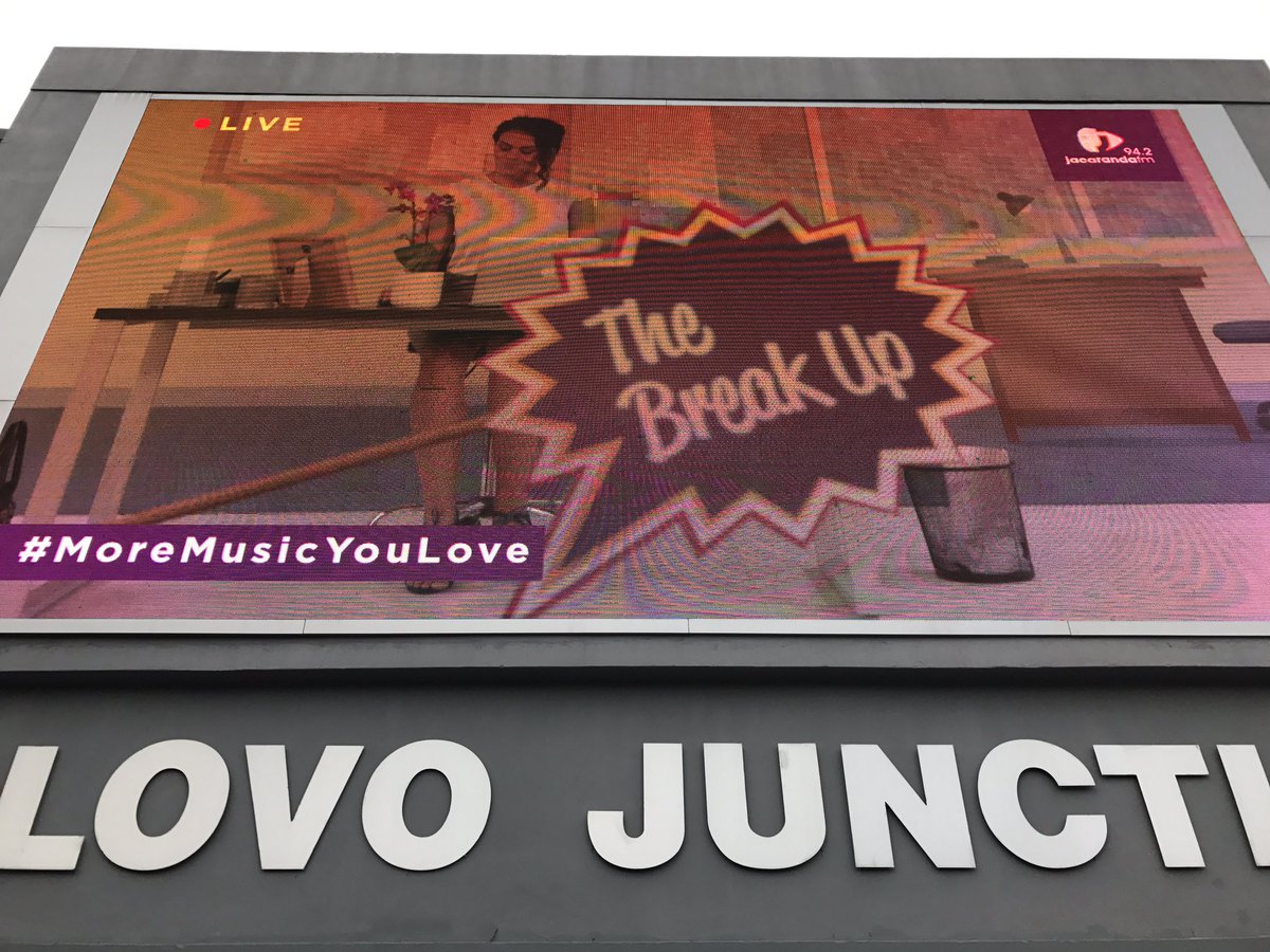 Live billboard/on-air hookup about to go live to launch <a href="/jacarandafm/">Jacaranda FM</a> #moremusicyoulove campaign. Tune in now...
