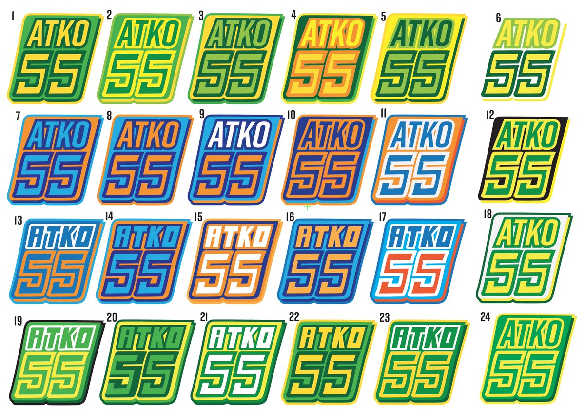 ChrisAtko's tweet photo. Helmet logo design! Which colour should I go with? #decisions #atko55 #GRC @srtusa https://t.co/A7afC5QN7E