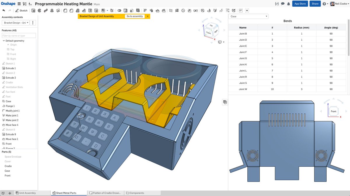 EurekaMagazine's tweet photo. .@Onshape launches full-cloud ‘Simultaneous Sheet Metal’ technologies https://t.co/urWsBfOATN https://t.co/otNJZiOwJN