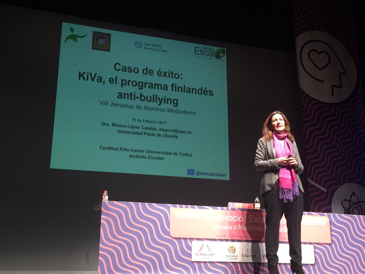 cccesssarrr's tweet photo. La Dra. López Catalán comparte herramientas del programa Kiva anti-acoso en las Jornadas de Alumnes Mediadors del #iesmiralcamp https://t.co/x5sxmcjZkj