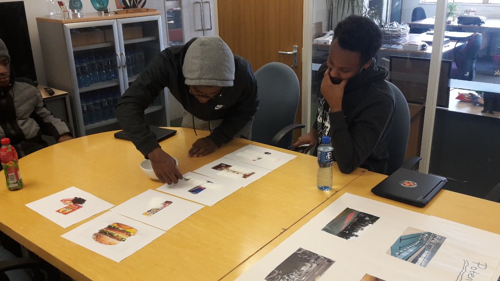 StreetLeague_MW's tweet photo. @Street_League participants Raf and Mustafa taking part in the sugar challenge! #healthy #living https://t.co/g8vlkRL1TI