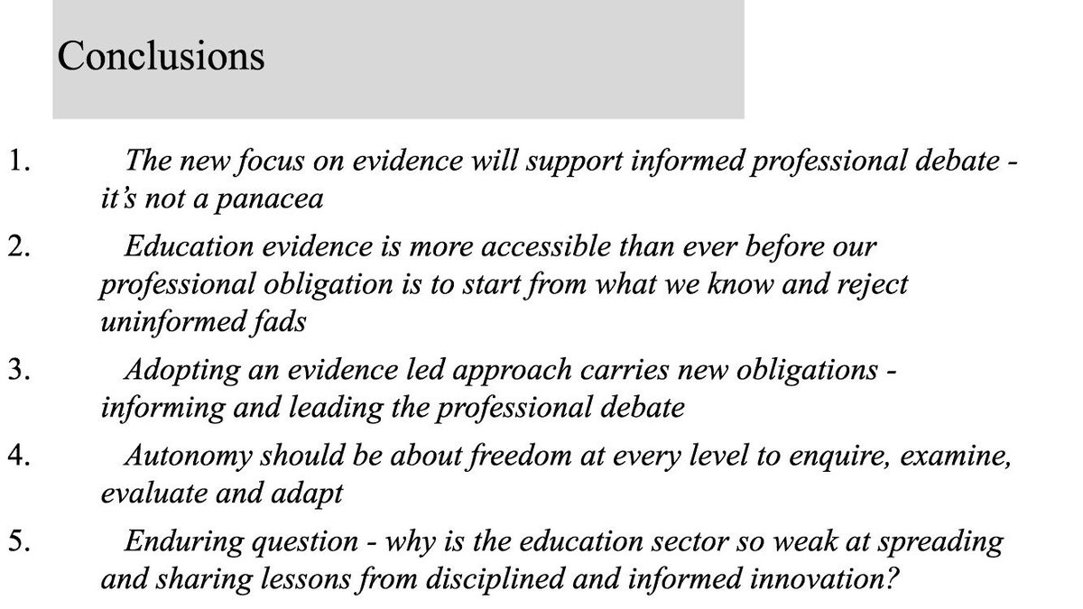 Key closing messages from Sir Kevan Collins @EducEndowFoundn #GCCLTSec #evidenceinformedpractice